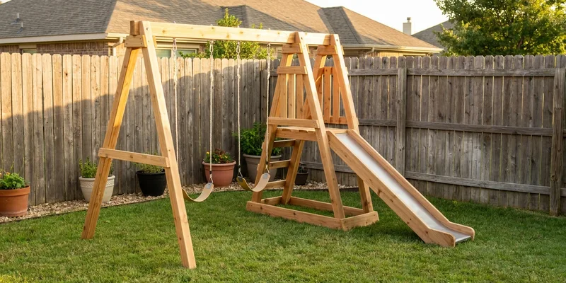 Outdoor Playset for a Small Yard: Towers That Fit